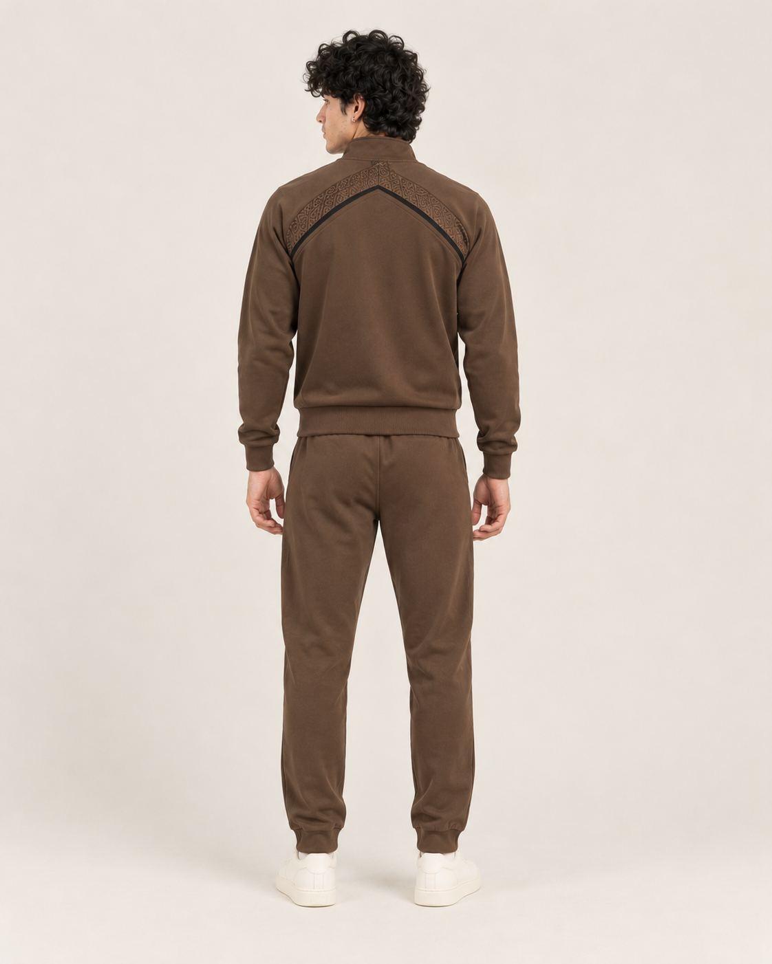 Poleyester fleece tracksuit Dark Brown