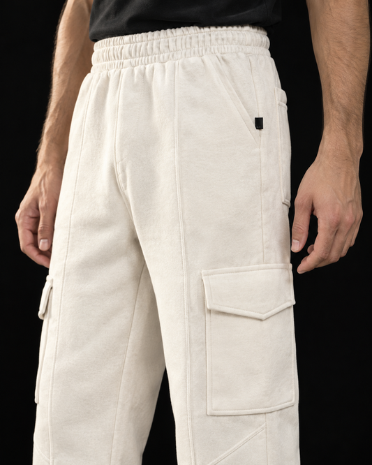 Off-White Cargo Six Pocket Trouser — 320 GSM Fleece