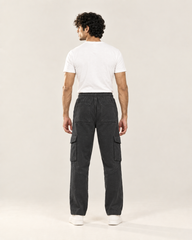 Dark Grey Cargo Six Pocket Trouser — 320 GSM Fleece