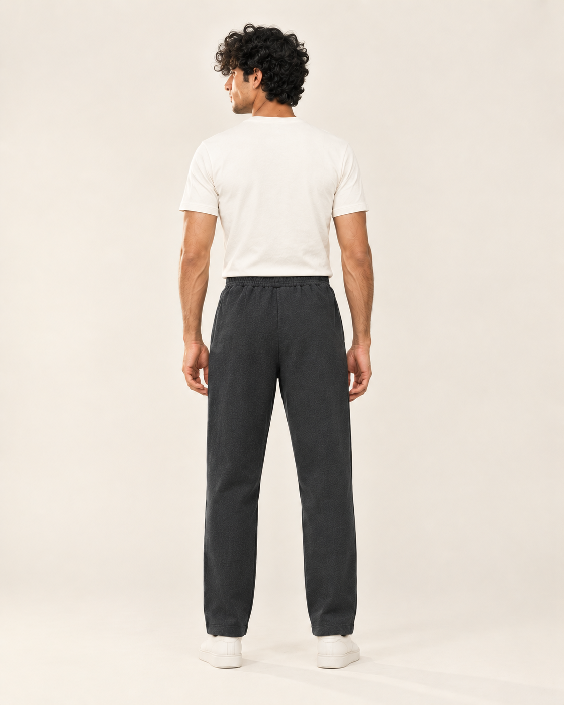 Single Pleat Straight Fit Trouser — 320 GSM Fleece / Dark Grey