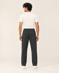 Single Pleat Straight Fit Trouser — 320 GSM Fleece / Dark Grey