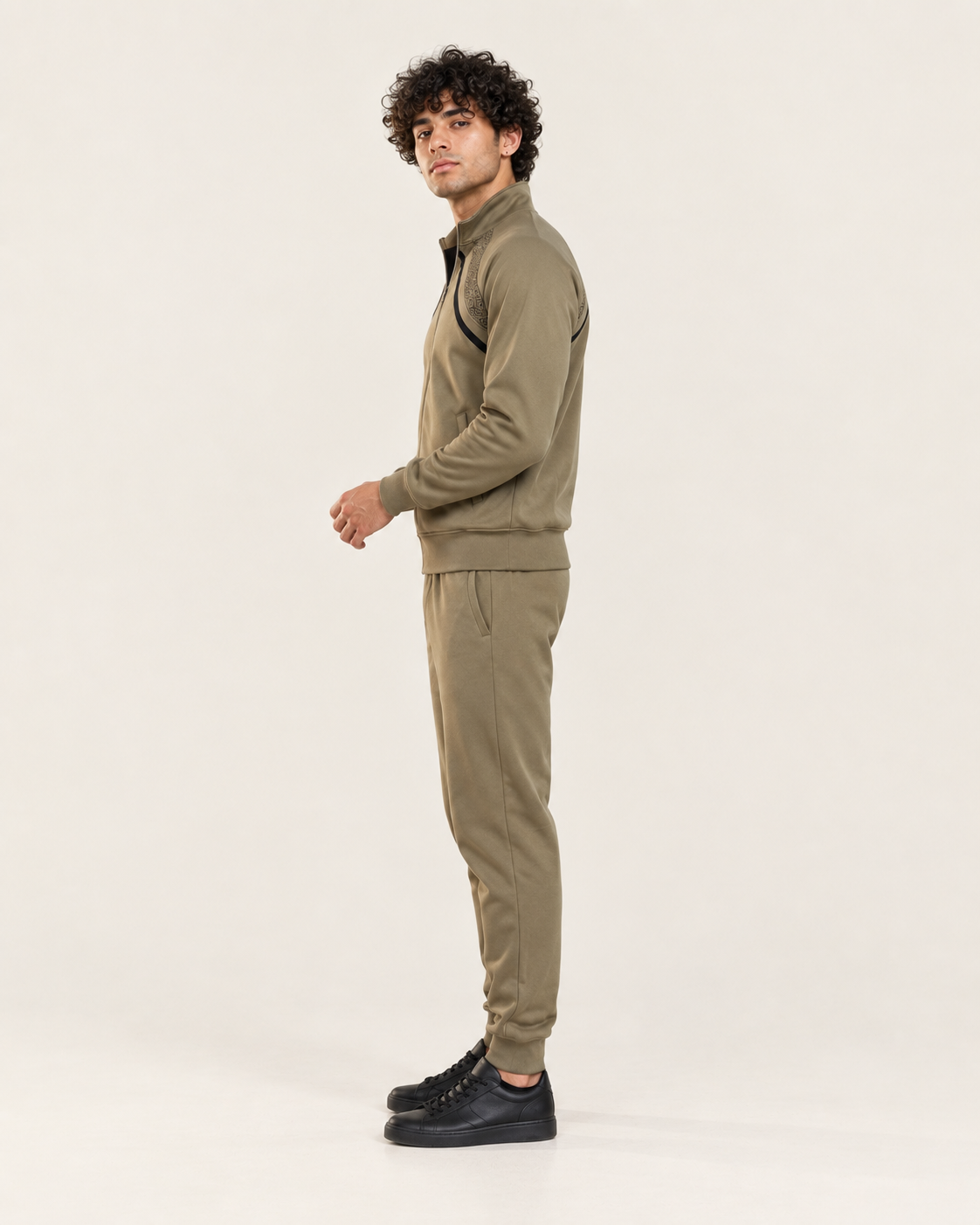 Poleyester fleece tracksuit Olive Khaki