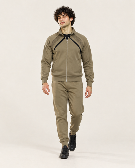 Poleyester fleece tracksuit Olive Khaki